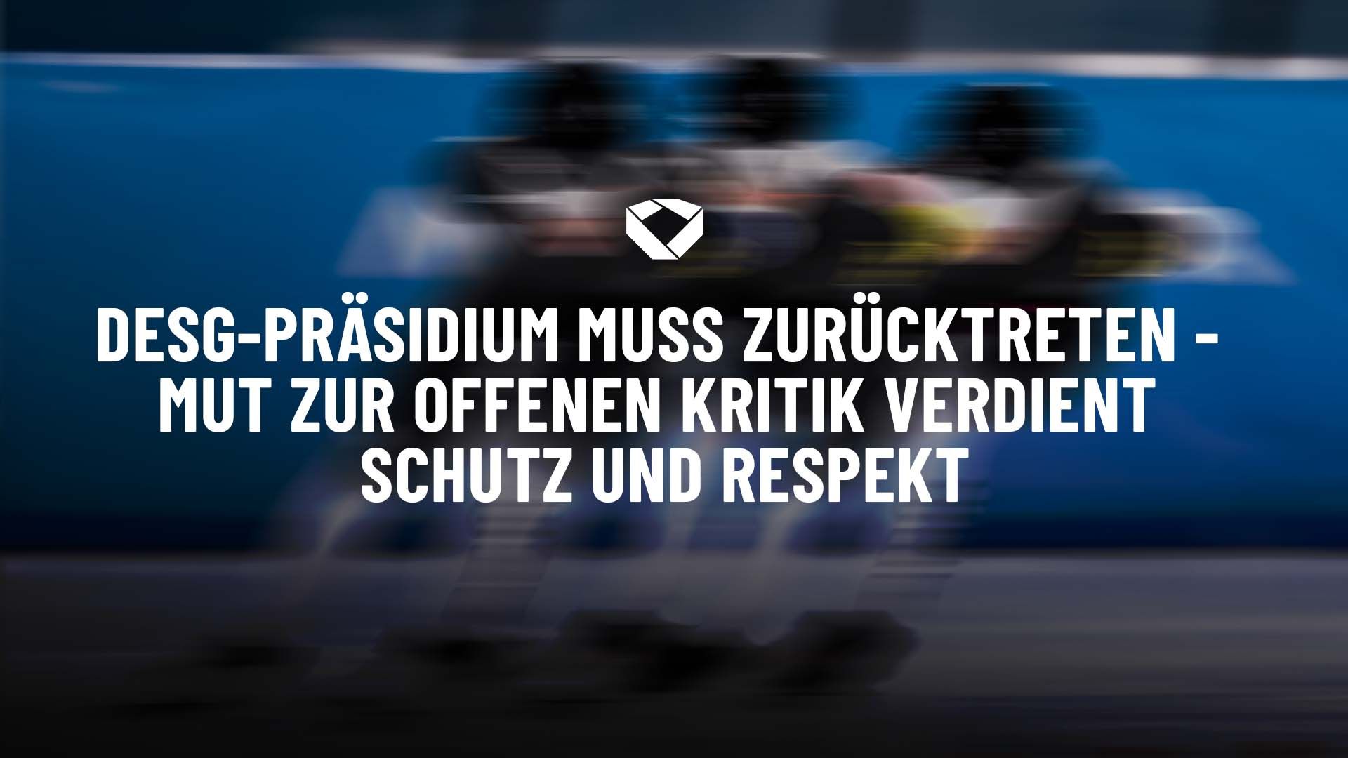 Eisschnellläufer im Rennen.