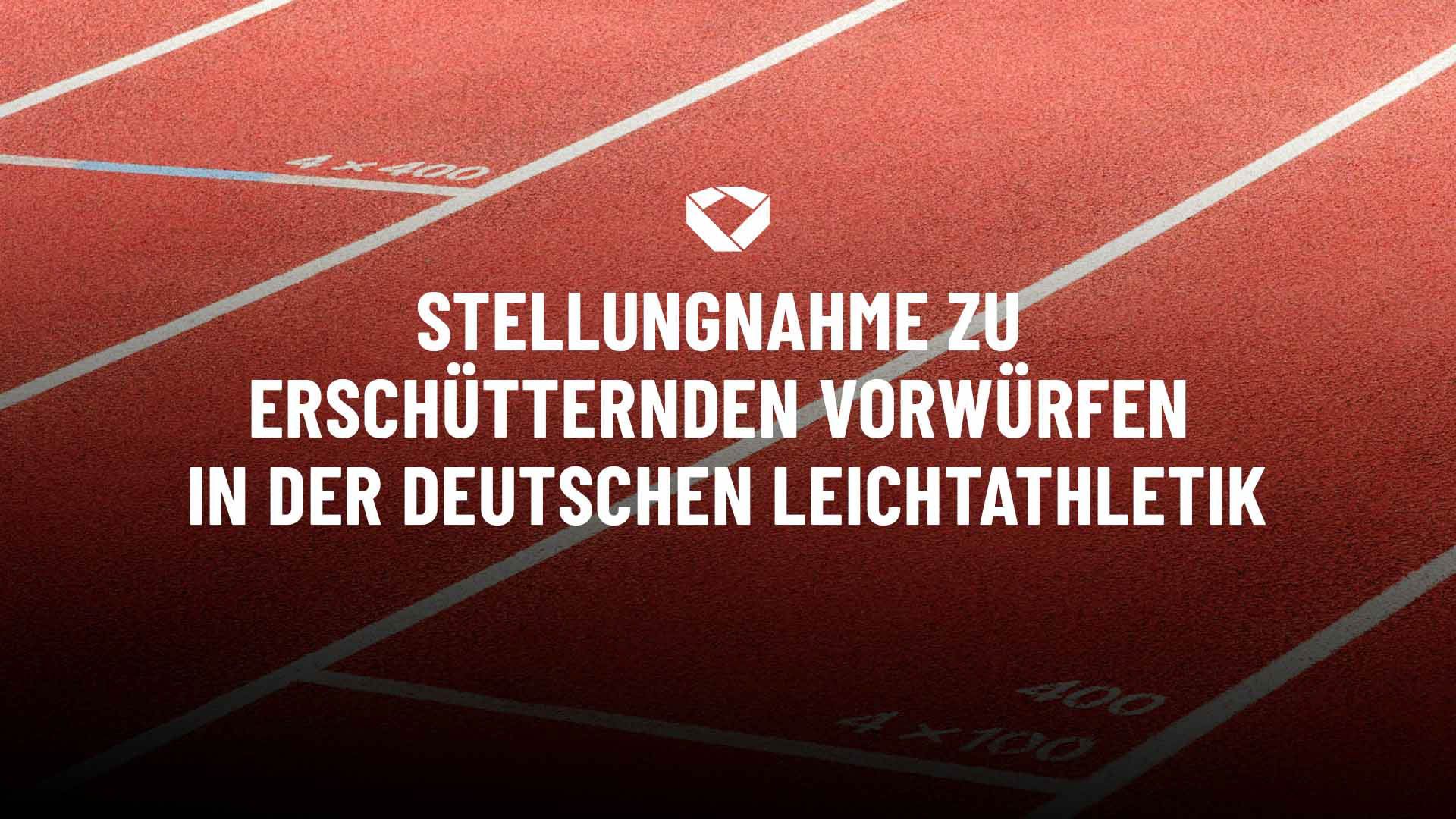 Eine rote Laufbahn.