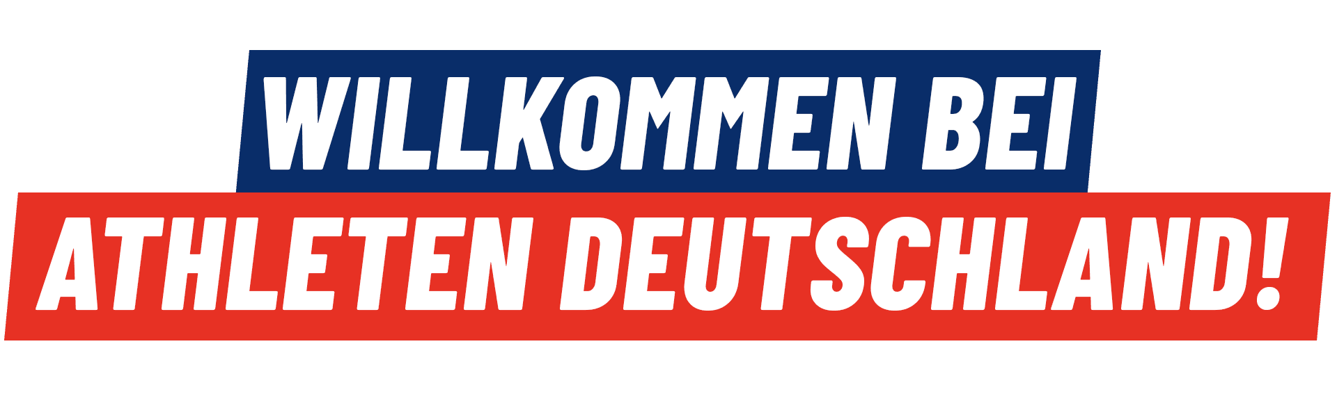 Schriftzug: Willkommen bei Athleten Deutschland.