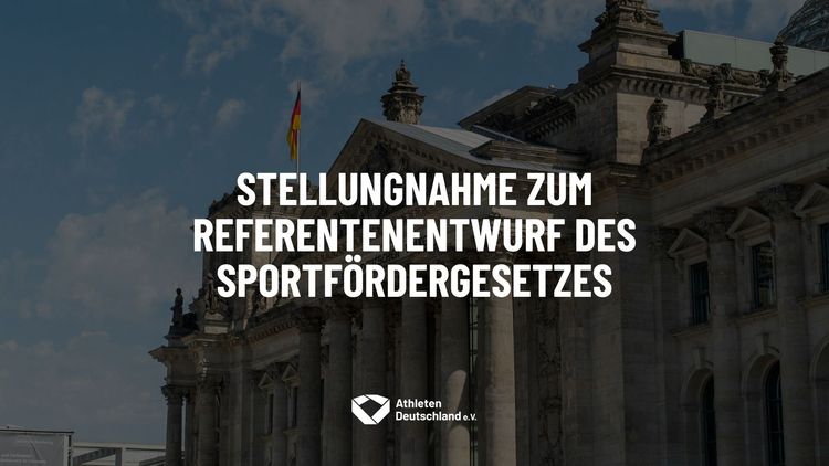 Sportfördergesetz: Athleten Deutschland lehnt Gesetzentwurf entschieden ab